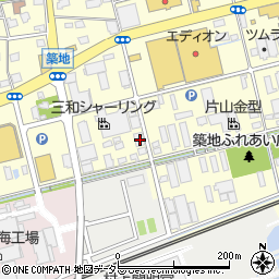 静岡県藤枝市築地671-3周辺の地図