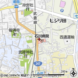 愛知県知多郡武豊町ヒジリ田77周辺の地図