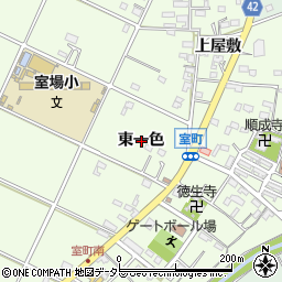 愛知県西尾市室町東一色周辺の地図