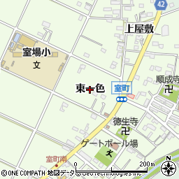 愛知県西尾市室町（東一色）周辺の地図