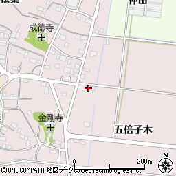 愛知県豊川市西原町五倍子木21周辺の地図