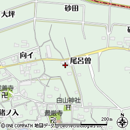 愛知県西尾市平原町尾呂曽24-1周辺の地図