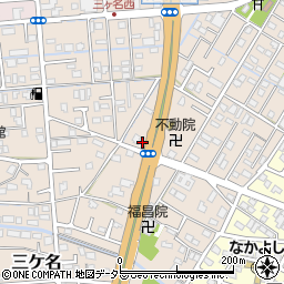 静岡県焼津市三ケ名871-1周辺の地図