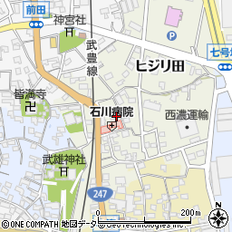 愛知県知多郡武豊町ヒジリ田71周辺の地図