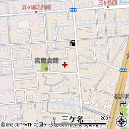 静岡県焼津市三ケ名728-6周辺の地図