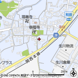 三重県亀山市和田町230周辺の地図