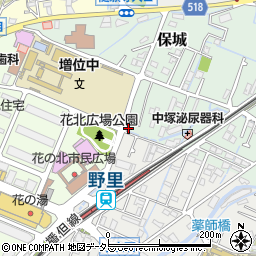 リパークＪＲ野里駅前駐車場周辺の地図