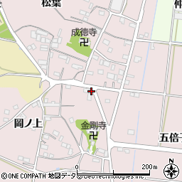 愛知県豊川市西原町岡ノ上47周辺の地図