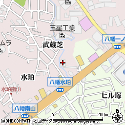 甲南貿易株式会社　八幡工場周辺の地図