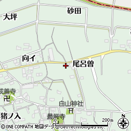 愛知県西尾市平原町尾呂曽24周辺の地図