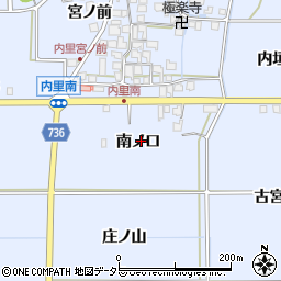 京都府八幡市内里南ノ口周辺の地図