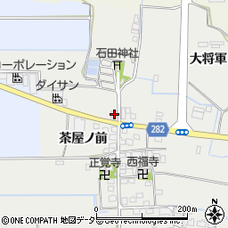 京都府八幡市岩田茶屋ノ前21周辺の地図