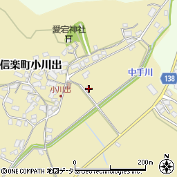 滋賀県甲賀市信楽町小川出525周辺の地図