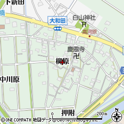 愛知県西尾市高河原町（柳原）周辺の地図