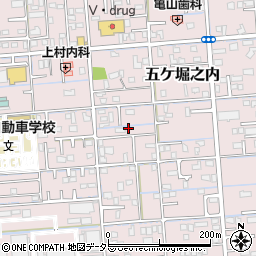 静岡県焼津市五ケ堀之内1243-5周辺の地図