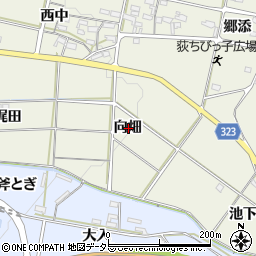 愛知県額田郡幸田町荻向畑周辺の地図