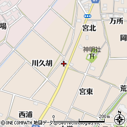 愛知県豊川市金沢町川久胡5周辺の地図