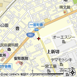 愛知県豊川市一宮町上新切497周辺の地図