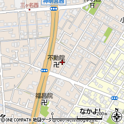 静岡県焼津市三ケ名888-3周辺の地図