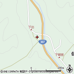 滋賀県甲賀市信楽町下朝宮614周辺の地図