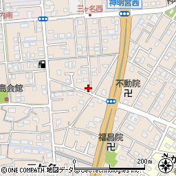 静岡県焼津市三ケ名740-2周辺の地図