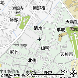 愛知県西尾市楠村町清水16周辺の地図