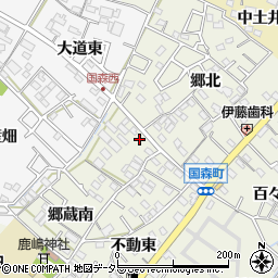 愛知県西尾市国森町郷蔵南4-1周辺の地図