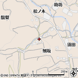 愛知県蒲郡市坂本町刎坂6周辺の地図