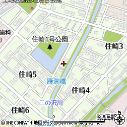 愛知県西尾市住崎周辺の地図