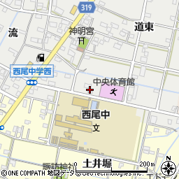 愛知県西尾市丁田町前通34周辺の地図
