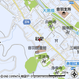 愛知県豊川市赤坂町紅里周辺の地図