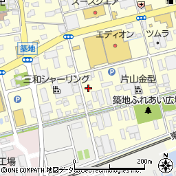 静岡県藤枝市築地579周辺の地図