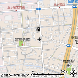 静岡県焼津市三ケ名734周辺の地図