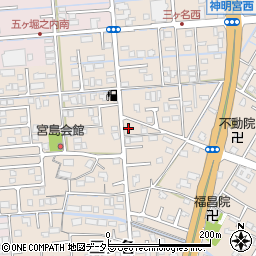 静岡県焼津市三ケ名736周辺の地図