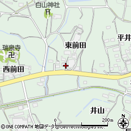愛知県常滑市檜原東前田11周辺の地図