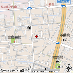 静岡県焼津市三ケ名737周辺の地図