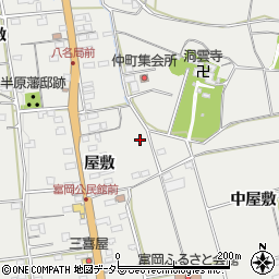 愛知県新城市富岡周辺の地図