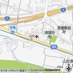 三重県亀山市布気町1456周辺の地図