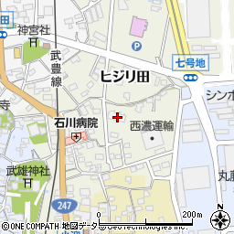 愛知県知多郡武豊町ヒジリ田95周辺の地図