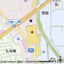 株式会社オー・エム・ツーミート　八幡一ノ坪店周辺の地図