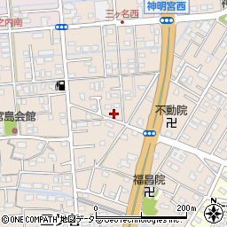 静岡県焼津市三ケ名740周辺の地図