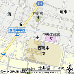 愛知県西尾市丁田町前通116周辺の地図