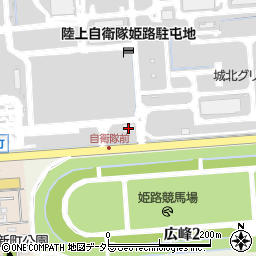 自衛隊姫路駐屯地周辺の地図