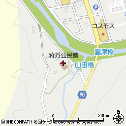 竹万公民館周辺の地図