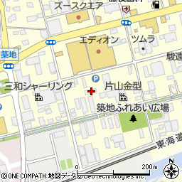静岡県藤枝市築地582-3周辺の地図