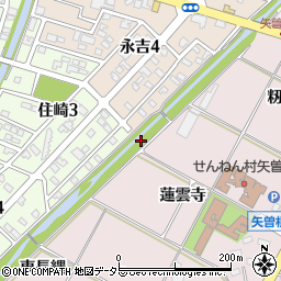 愛知県西尾市矢曽根町長縄周辺の地図