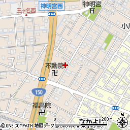 静岡県焼津市三ケ名882-4周辺の地図