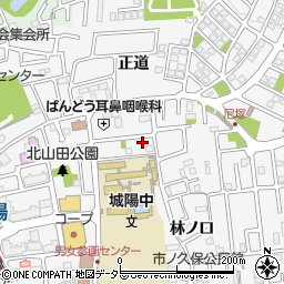 京都府城陽市寺田北山田周辺の地図