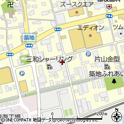 静岡県藤枝市築地694周辺の地図