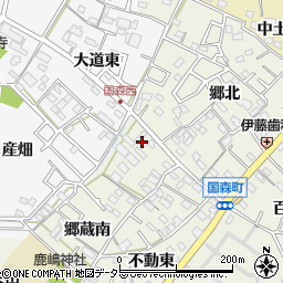 愛知県西尾市国森町郷蔵南3-1周辺の地図